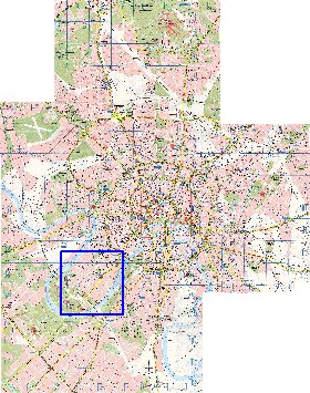 Transporte mapa de Moscovo em ingles