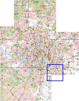 Transporte mapa de Moscovo em ingles