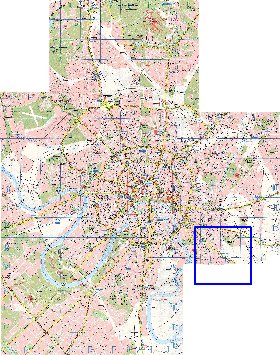 Transporte mapa de Moscovo em ingles