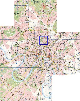 Transporte mapa de Moscovo em ingles