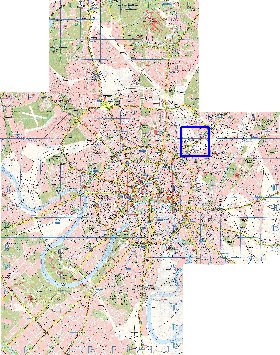 Transporte mapa de Moscovo em ingles