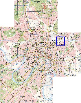 Transporte mapa de Moscovo em ingles