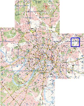 Transport carte de Moscou en anglais