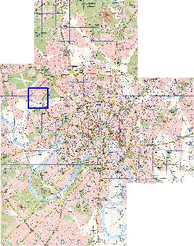 Transporte mapa de Moscovo em ingles