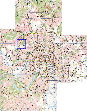 Transporte mapa de Moscovo em ingles