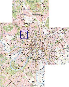 Transporte mapa de Moscovo em ingles