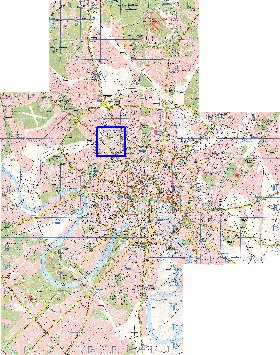 Transporte mapa de Moscovo em ingles