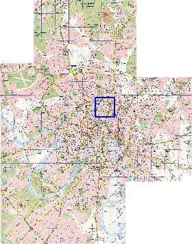 Transporte mapa de Moscovo em ingles