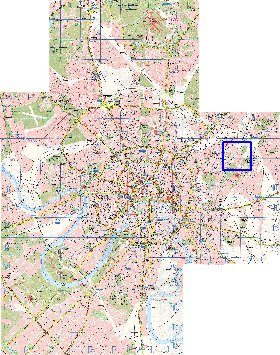 Transporte mapa de Moscovo em ingles