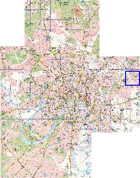 Transporte mapa de Moscovo em ingles