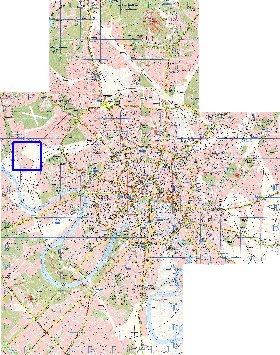 Transporte mapa de Moscovo em ingles