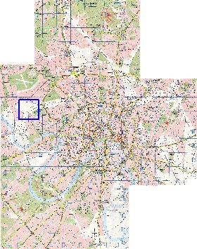 Transporte mapa de Moscovo em ingles