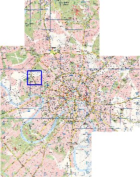 Transporte mapa de Moscovo em ingles