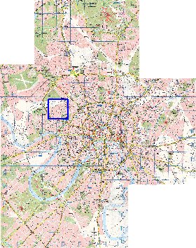 Transporte mapa de Moscovo em ingles