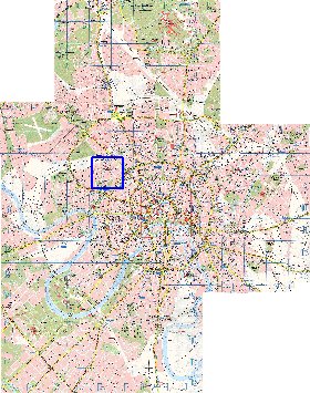 Transporte mapa de Moscovo em ingles