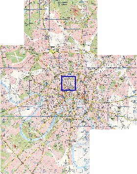 Transporte mapa de Moscovo em ingles