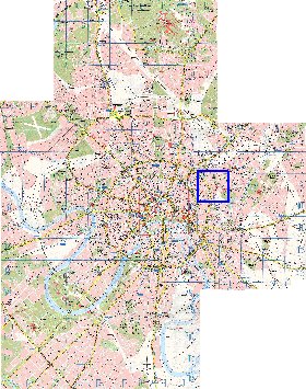 Transporte mapa de Moscovo em ingles