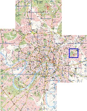 Transporte mapa de Moscovo em ingles