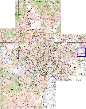 Transporte mapa de Moscovo em ingles