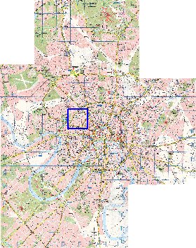 Transporte mapa de Moscovo em ingles