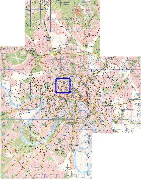 Transporte mapa de Moscovo em ingles