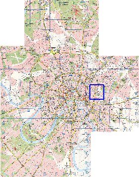 Transporte mapa de Moscovo em ingles