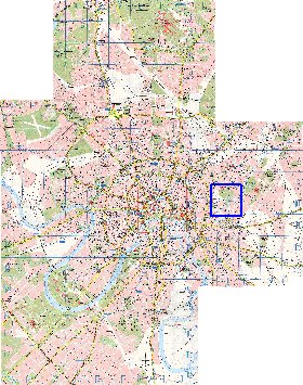 Transporte mapa de Moscovo em ingles