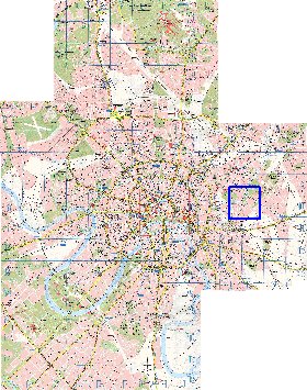 Transporte mapa de Moscovo em ingles