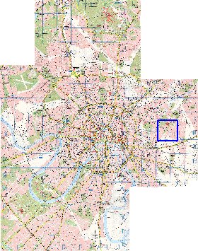 Transporte mapa de Moscovo em ingles