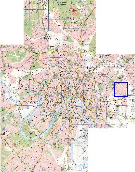 Transporte mapa de Moscovo em ingles