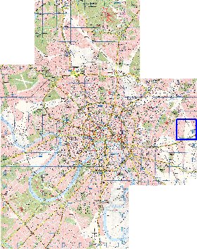 Transporte mapa de Moscovo em ingles