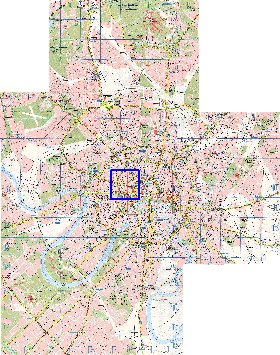 Transporte mapa de Moscovo em ingles