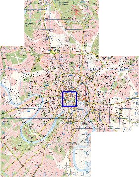 Transporte mapa de Moscovo em ingles