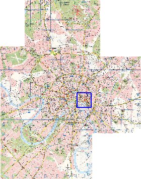 Transporte mapa de Moscovo em ingles