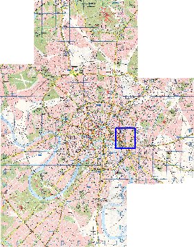 Transporte mapa de Moscovo em ingles