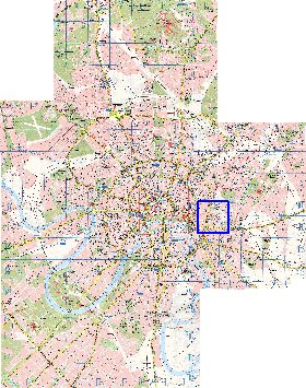 Transporte mapa de Moscovo em ingles