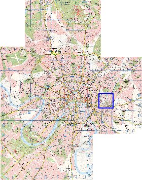 Transporte mapa de Moscovo em ingles