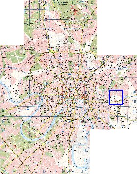 Transporte mapa de Moscovo em ingles