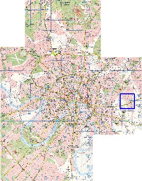 Transport carte de Moscou en anglais