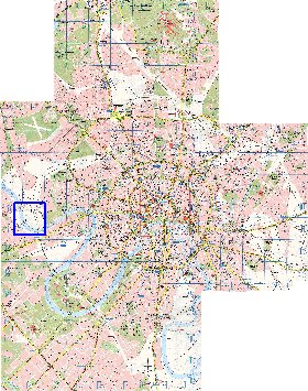 Transporte mapa de Moscovo em ingles