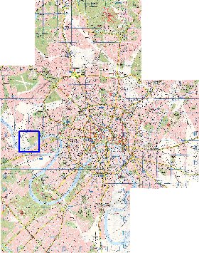 Transporte mapa de Moscovo em ingles