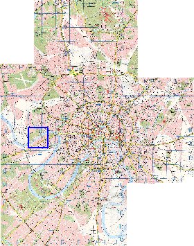 Transporte mapa de Moscovo em ingles