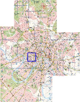 Transporte mapa de Moscovo em ingles