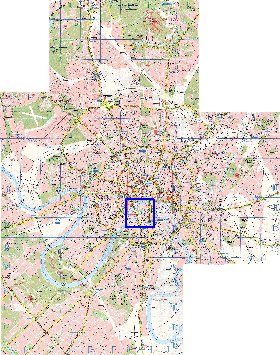 Transporte mapa de Moscovo em ingles