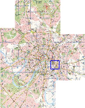 Transporte mapa de Moscovo em ingles