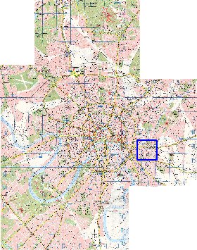 Transporte mapa de Moscovo em ingles