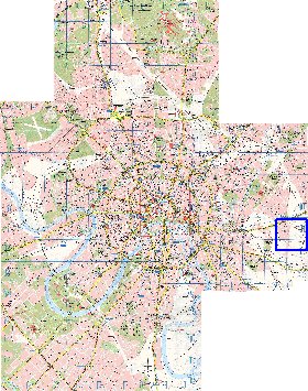 Transporte mapa de Moscovo em ingles