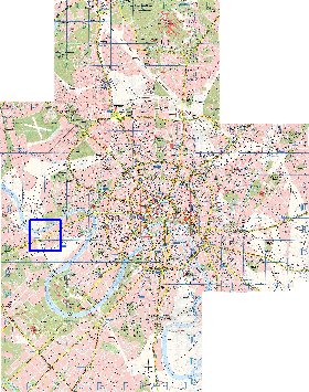 Transporte mapa de Moscovo em ingles