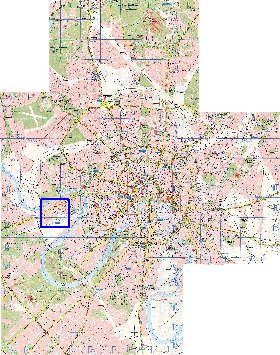 Transporte mapa de Moscovo em ingles