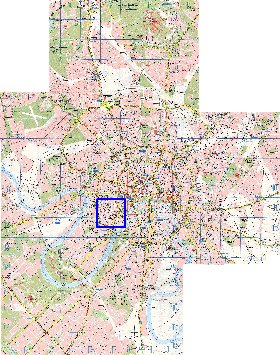 Transporte mapa de Moscovo em ingles